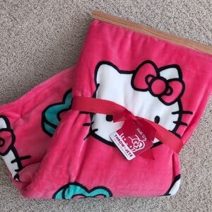 Hello Kitty Bow Candy Heart Design Valentine's Day Blanket, Oversized Plush 🎀